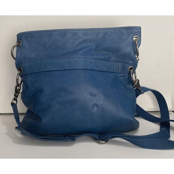 The Sac Blue Denim Colored Crossbody Hobo Bag - Picture 2 of 9